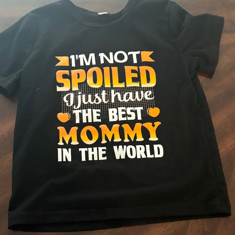 Black and Orange Graphic Kids T-Shirt